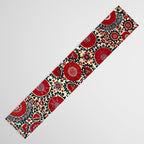 Shakhrisyabz Suzani 19th Century Uzbekistan Embroidery  Table Runner Gallery Image 3