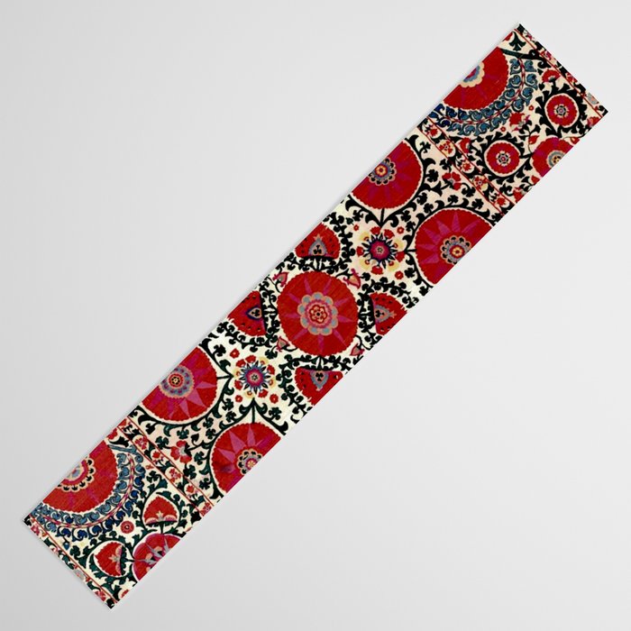 Shakhrisyabz Suzani 19th Century Uzbekistan Embroidery  Table Runner Gallery Image 3