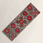 Shakhrisyabz Suzani 19th Century Uzbekistan Embroidery  Yoga Mat Gallery Image 1