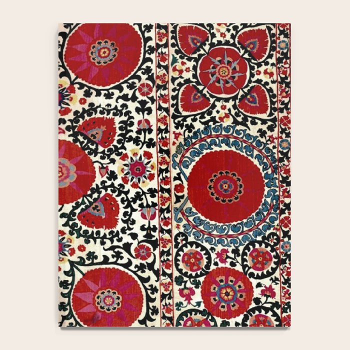 Shakhrisyabz Suzani 19th Century Uzbekistan Embroidery  Notebook Gallery Image 4