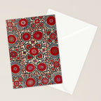 Shakhrisyabz Suzani 19th Century Uzbekistan Embroidery  Stationery Card Gallery Image 2