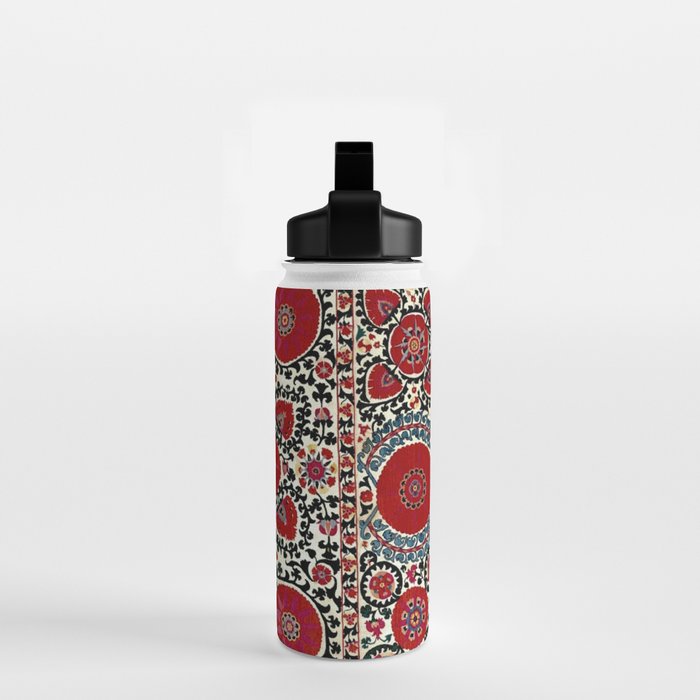 Shakhrisyabz Suzani 19th Century Uzbekistan Embroidery  Water Bottle Gallery Image 2