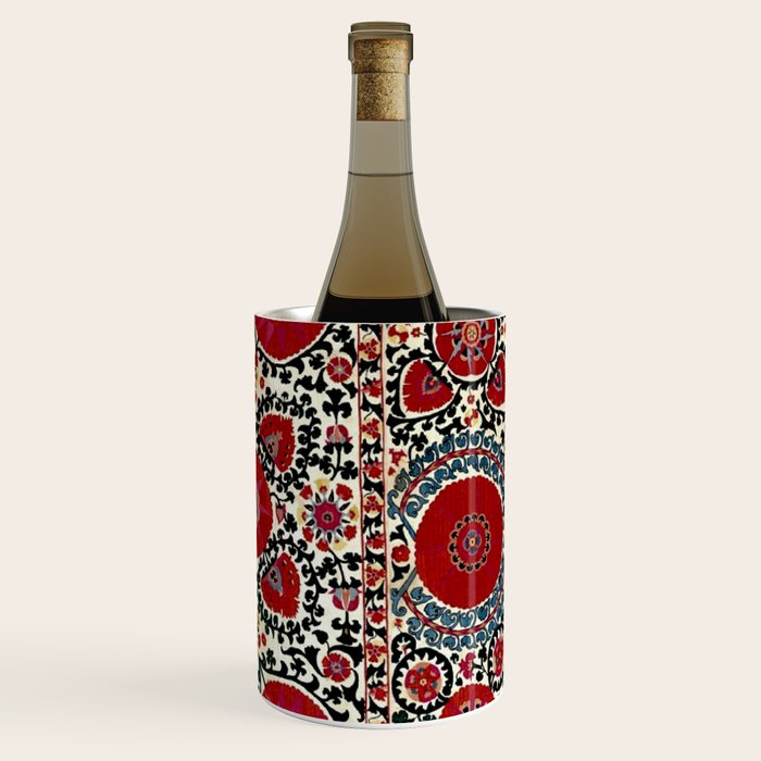 Shakhrisyabz Suzani 19th Century Uzbekistan Embroidery  Wine Chiller Gallery Image 3