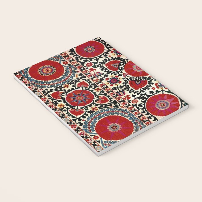 Shakhrisyabz Suzani 19th Century Uzbekistan Embroidery  Notebook Gallery Image 3