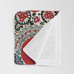 Shakhrisyabz Suzani 19th Century Uzbekistan Embroidery  Throw Blanket Gallery Image 3