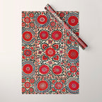 Shakhrisyabz Suzani 19th Century Uzbekistan Embroidery  Wrapping Paper Gallery Image 1
