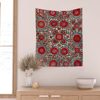 Shakhrisyabz Suzani 19th Century Uzbekistan Embroidery  Wall Tapestry Gallery Image 2
