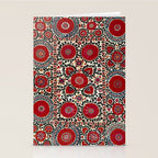 Shakhrisyabz Suzani 19th Century Uzbekistan Embroidery  Stationery Card Gallery Image 2