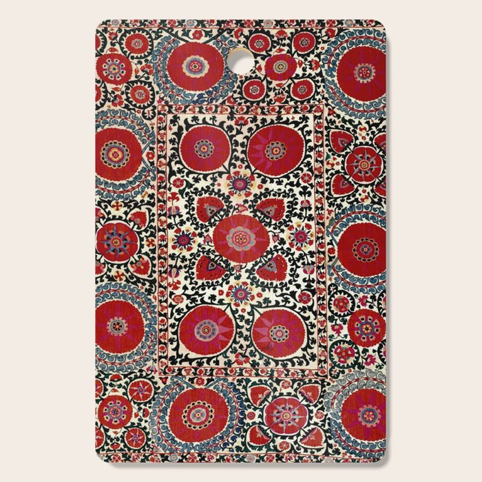 Shakhrisyabz Suzani 19th Century Uzbekistan Embroidery  Cutting Board Gallery Image 1