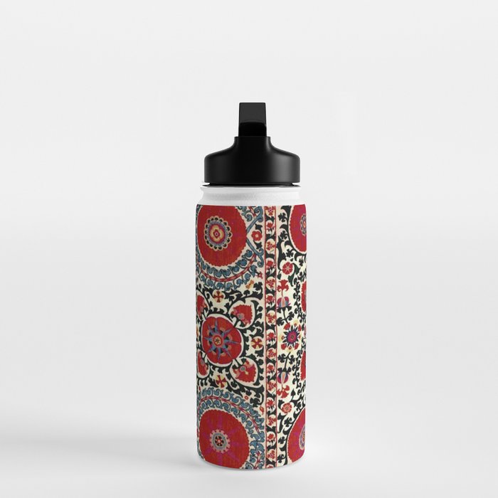 Shakhrisyabz Suzani 19th Century Uzbekistan Embroidery  Water Bottle Gallery Image 3