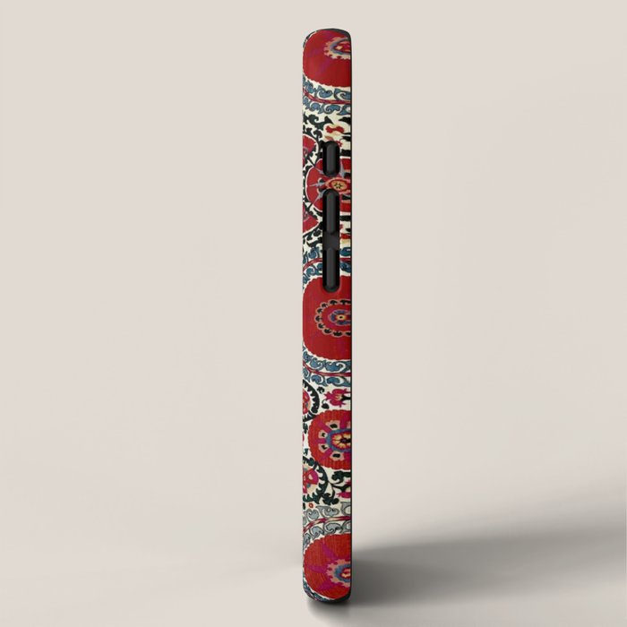 Shakhrisyabz Suzani 19th Century Uzbekistan Embroidery  iPhone Case Gallery Image 2