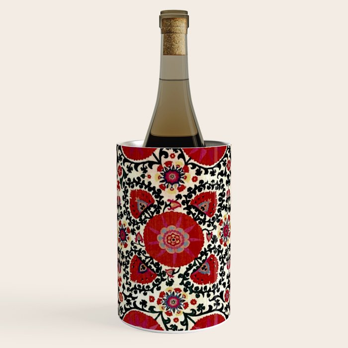 Shakhrisyabz Suzani 19th Century Uzbekistan Embroidery  Wine Chiller Gallery Image 1