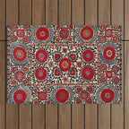 Shakhrisyabz Suzani 19th Century Uzbekistan Embroidery  Outdoor Rug Gallery Image 1