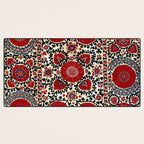Shakhrisyabz Suzani 19th Century Uzbekistan Embroidery  Desk Mat Gallery Image 3