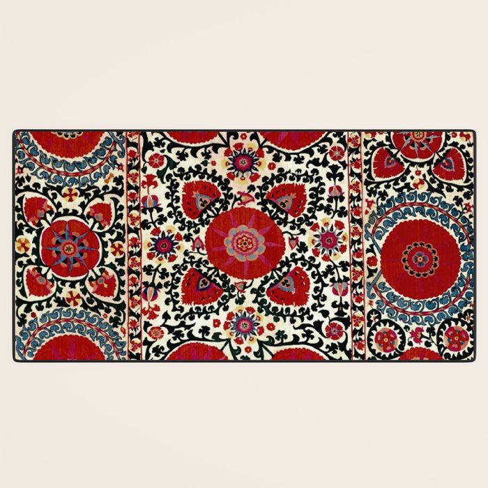 Shakhrisyabz Suzani 19th Century Uzbekistan Embroidery  Desk Mat Gallery Image 3