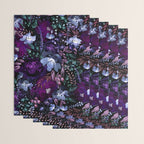 Deep Floral Chaos blue & violet Wrapping Paper Gallery Image 3