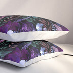 Deep Floral Chaos blue & violet Pillow Sham Gallery Image 3
