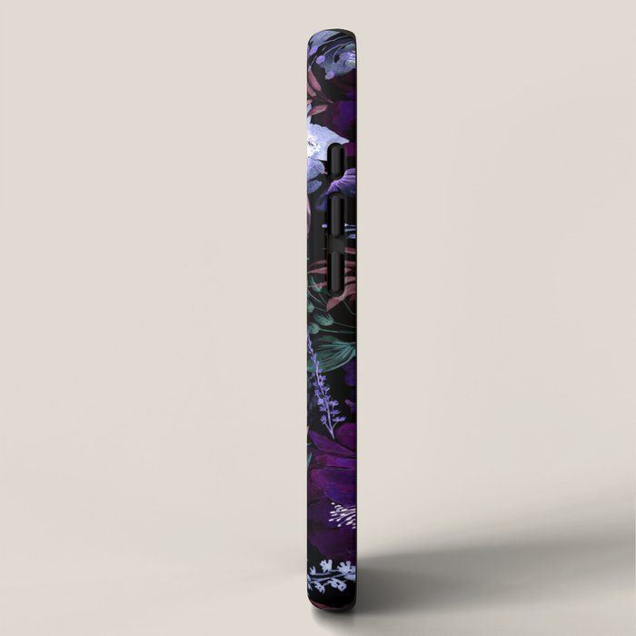 Deep Floral Chaos blue & violet iPhone Case Gallery Image 2