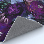 Deep Floral Chaos blue & violet Rug Gallery Image 4