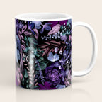 Deep Floral Chaos blue & violet Coffee Mug Gallery Image 1