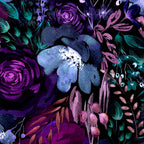 Deep Floral Chaos blue & violet Coffee Mug Gallery Image 2