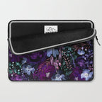 Deep Floral Chaos blue & violet Laptop Sleeve Gallery Image 2