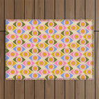 Mid century Modern Geo Pattern 1 Outdoor Rug Gallery Image 1