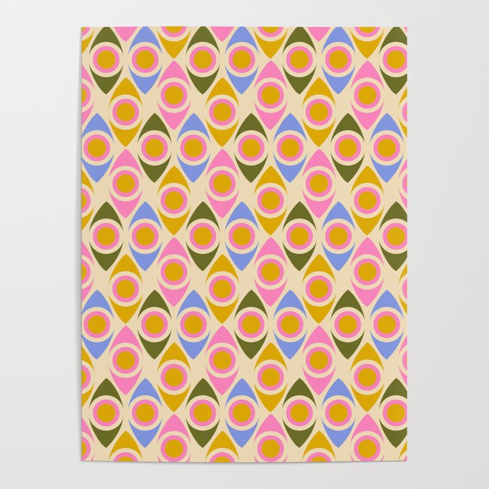 Mid century Modern Geo Pattern 1 Poster Gallery Image 4