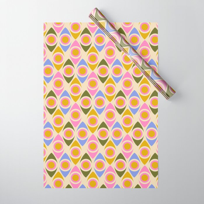 Mid century Modern Geo Pattern 1 Wrapping Paper Gallery Image 1