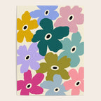 Retro, Bold and Colorful Flowers Poster Gallery Image 4