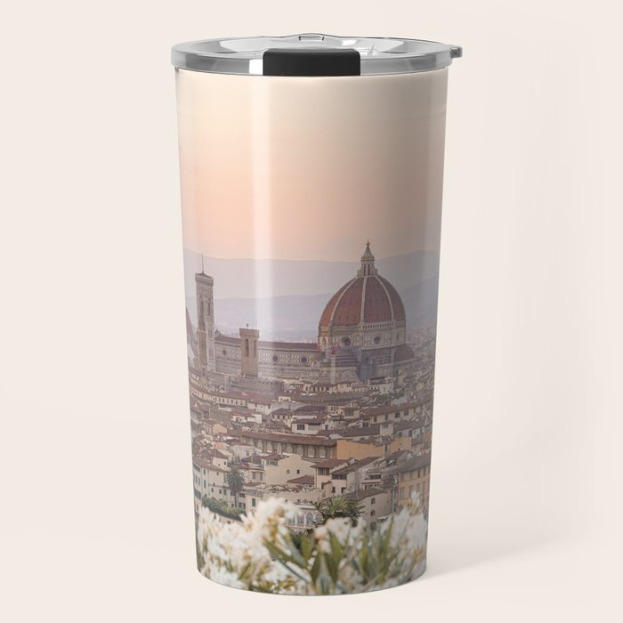 Sunset In Florence, Tuscany Photo | Il Duomo Cathedral In Soft Pastel Colors Art Print | Italy Travel Photography Travel Mug Gallery Image 1