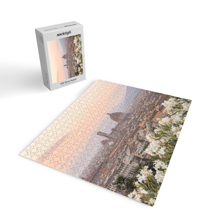 Sunset In Florence, Tuscany Photo | Il Duomo Cathedral In Soft Pastel Colors Art Print | Italy Travel Photography Jigsaw Puzzle Gallery Image 2