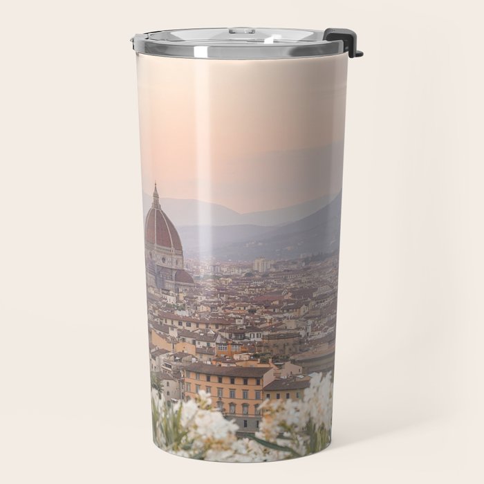 Sunset In Florence, Tuscany Photo | Il Duomo Cathedral In Soft Pastel Colors Art Print | Italy Travel Photography Travel Mug Gallery Image 2