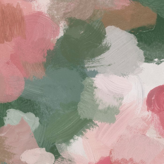 Rosy Radiance - Light Pink Rose Flower Forest Sage Green Leaf Garden Abstract Nature Painting Art Coffee Mug Gallery Image 2