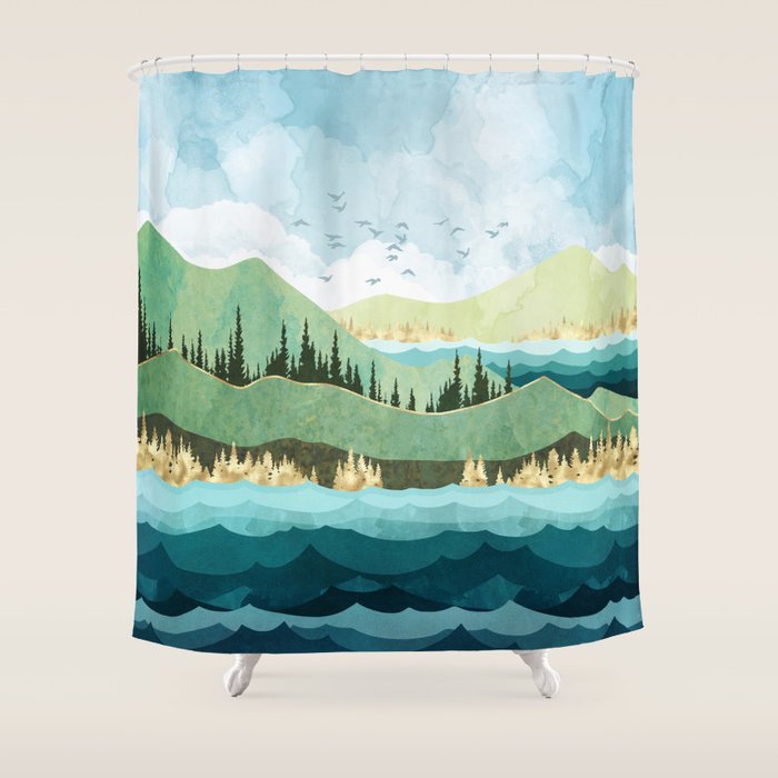 Autumn Shore Shower Curtain Gallery Image 1