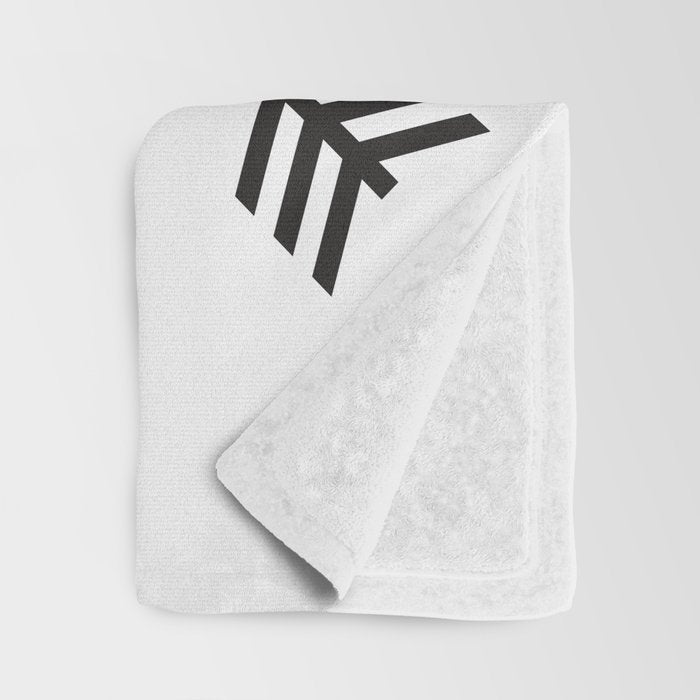 PNW Pacific Northwest Compass - Black and White Forest Throw Blanket Gallery Image 3