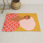 Pink Hair, Don't Care Rug Gallery Image 1
