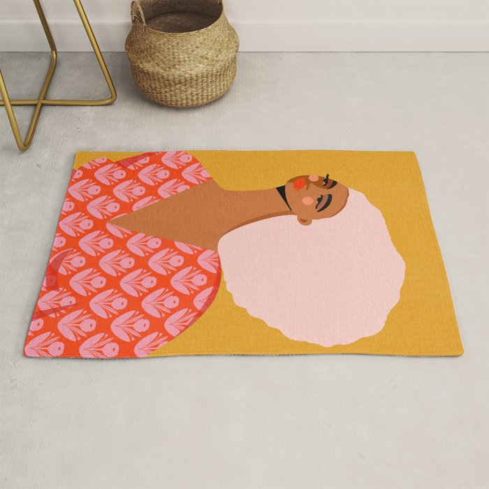 Pink Hair, Don't Care Rug Gallery Image 1