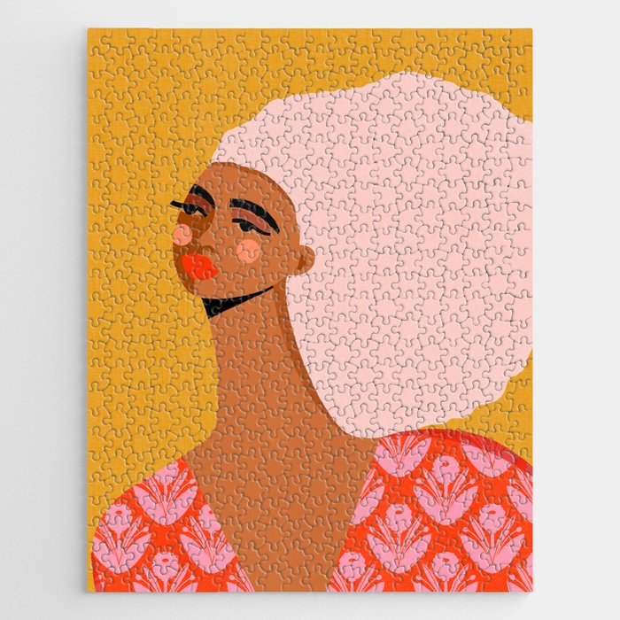 Pink Hair, Don't Care Jigsaw Puzzle Gallery Image 1