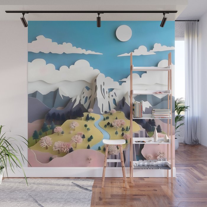Assemblage Pastel Valley Wall Mural Gallery Image 1