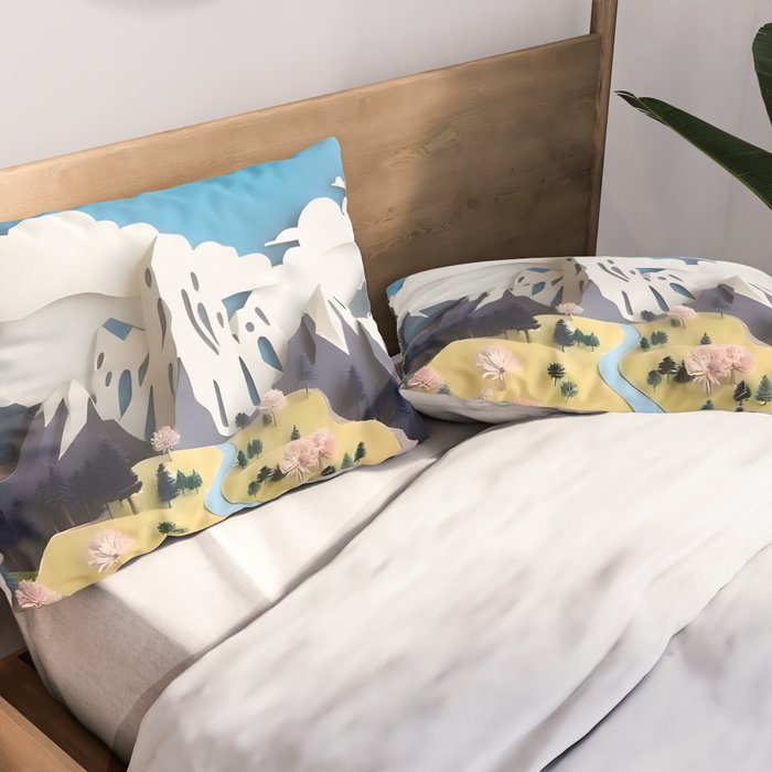 Assemblage Pastel Valley Pillow Sham Gallery Image 2