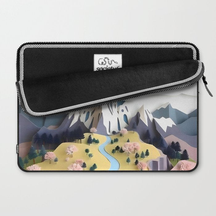 Assemblage Pastel Valley Laptop Sleeve Gallery Image 2