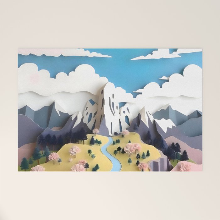 Assemblage Pastel Valley Welcome Mat Gallery Image 1