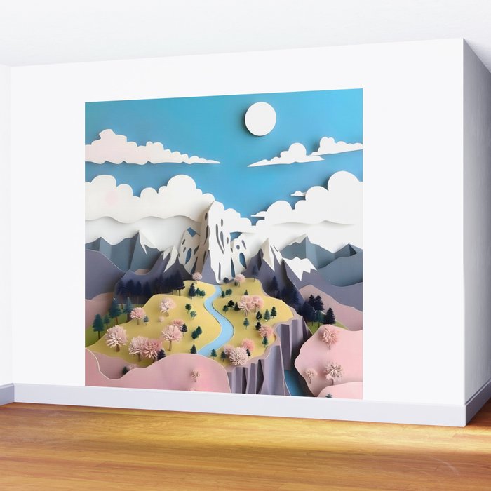 Assemblage Pastel Valley Wall Mural Gallery Image 2