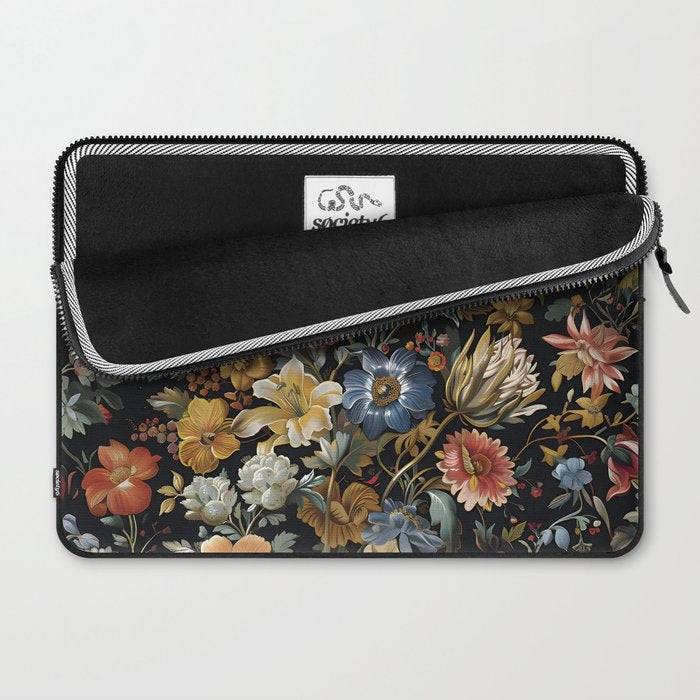 Countryside Bloom Ethereal Dark Floral Laptop Sleeve Gallery Image 2