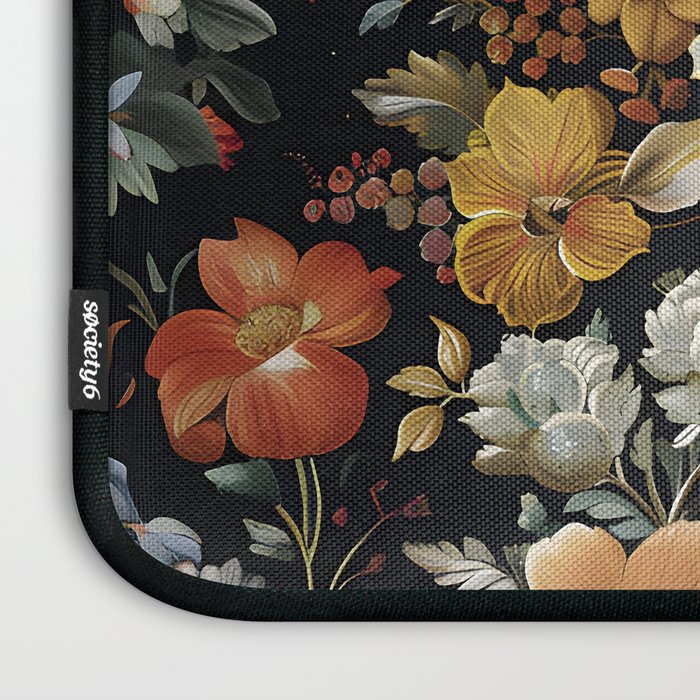 Countryside Bloom Ethereal Dark Floral Laptop Sleeve Gallery Image 3