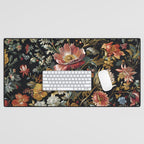 Countryside Bloom Ethereal Dark Floral Desk Mat Gallery Image 1