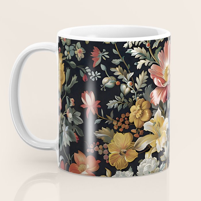 Countryside Bloom Ethereal Dark Floral Coffee Mug Gallery Image 3