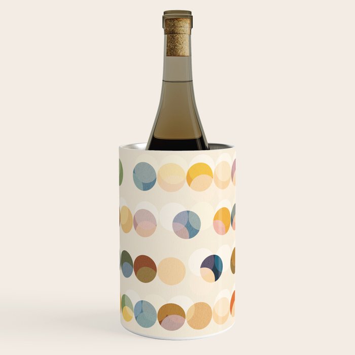 Abstract Bauhaus Dot Pattern Sophisticated Autumn Wine Chiller Gallery Image 3