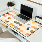 Abstract Bauhaus Dot Pattern Sophisticated Autumn Desk Mat Gallery Image 2